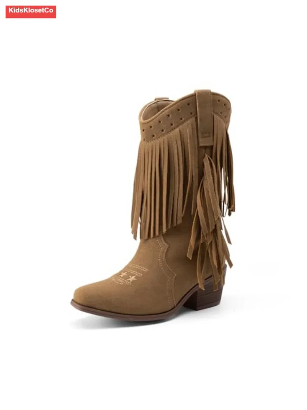 Girls Cowboy Boots with Tassel Fringe Cowgirl Western Boots - Comfortable &